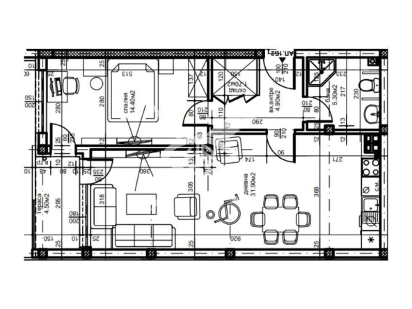 Двустаен апартамент в София, Хладилника - 79 кв.м за 904 €/кв.м - Снимка #1