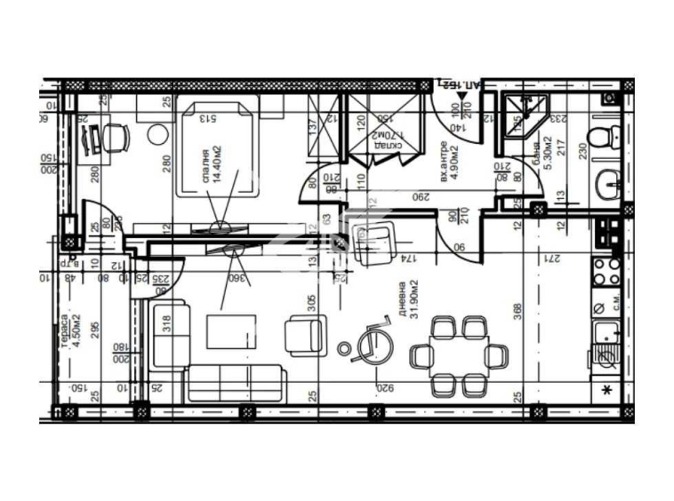 Двустаен апартамент в София, Хладилника - 79 кв.м за 904 €/кв.м - Снимка #1