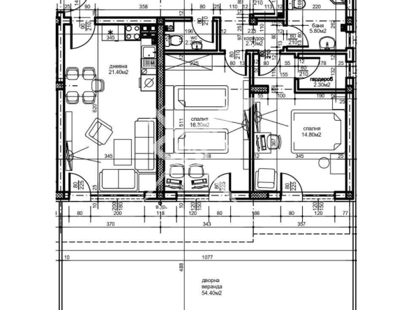 Тристаен апартамент в София, Хладилника - 89 кв.м за 1239 €/кв.м - Снимка #1