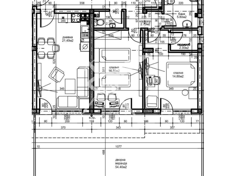 Тристаен апартамент в София, Хладилника - 89 кв.м за 1239 €/кв.м - Снимка #1