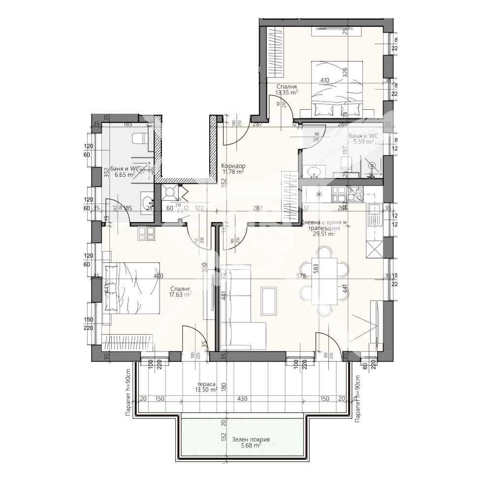 Дава се под наем Тристаен апартамент в Пловдив, Христо Смирненски - 131 кв.м за 67121.1 € - Снимка #1