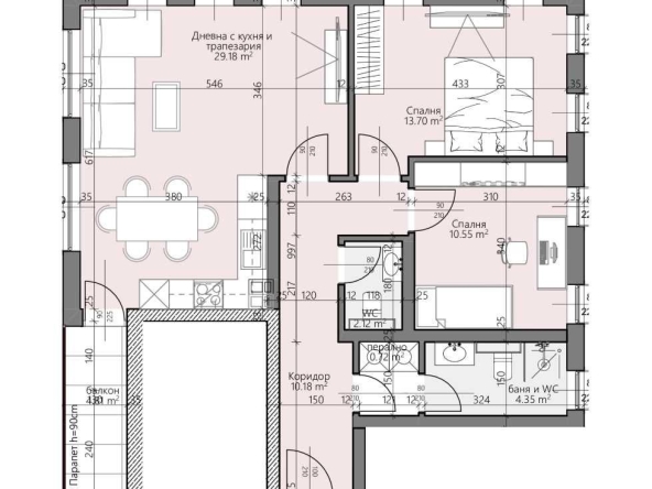 Тристаен апартамент в Пловдив, Кючук Париж - 108 кв.м за 1019 €/кв.м - Снимка #1