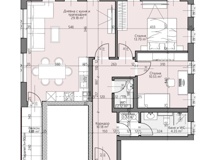 Тристаен апартамент в Пловдив, Кючук Париж - 108 кв.м за 1019 €/кв.м - Снимка #1