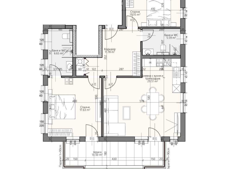 Тристаен апартамент в Пловдив, Христо Смирненски - 131 кв.м за 1005 €/кв.м - Снимка #1