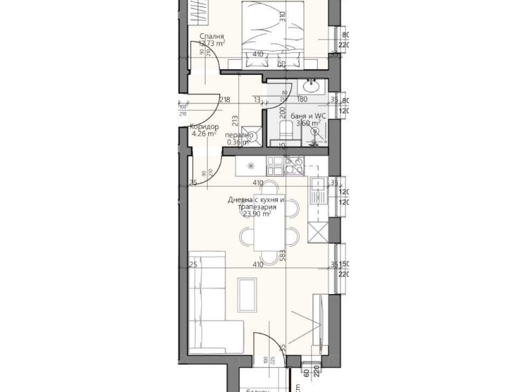 Двустаен апартамент в Пловдив, Христо Смирненски - 67 кв.м за 510 €/кв.м - Снимка #1