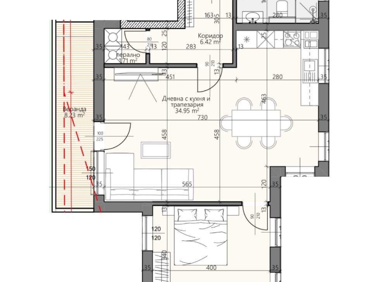 Двустаен апартамент в Пловдив, Христо Смирненски - 87 кв.м за 1000 €/кв.м - Снимка #1