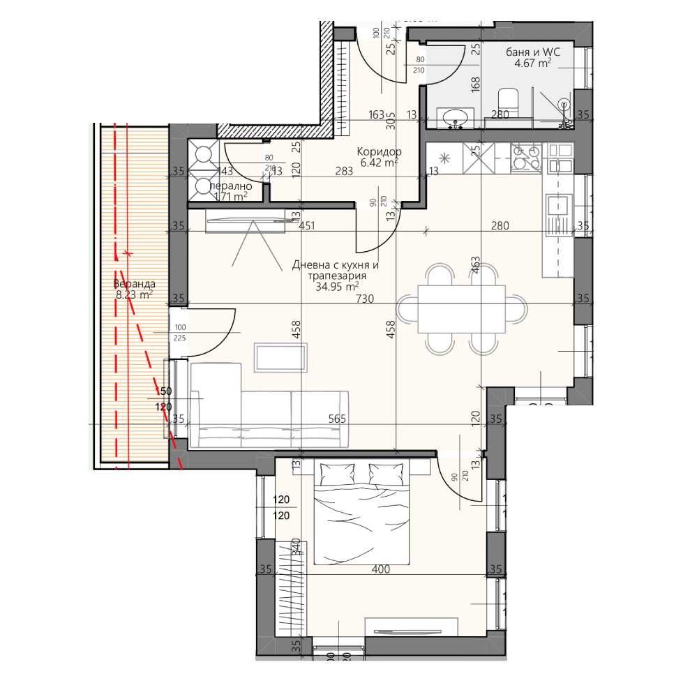 Двустаен апартамент в Пловдив, Христо Смирненски - 87 кв.м за 1000 €/кв.м - Снимка #1