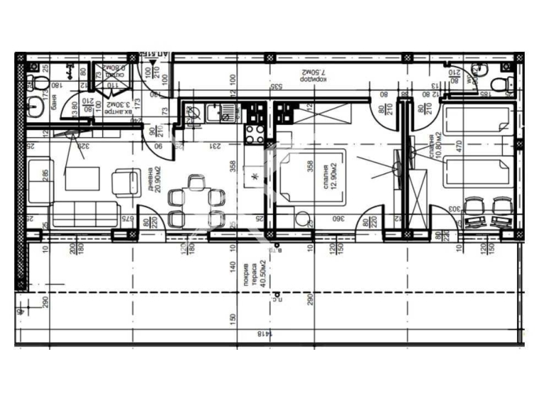 Тристаен апартамент в Пловдив, Остромила - 127 кв.м за 378 €/кв.м - Снимка #1