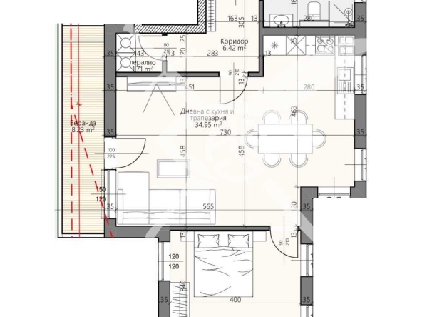Двустаен апартамент в Пловдив, Христо Смирненски - 87 кв.м за 510 €/кв.м - Снимка #1