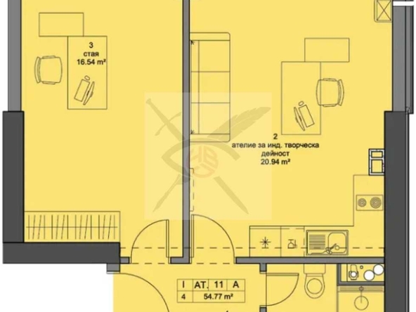Двустаен апартамент в София, Кръстова вада - 64 кв.м за 2811 €/кв.м - Снимка #1