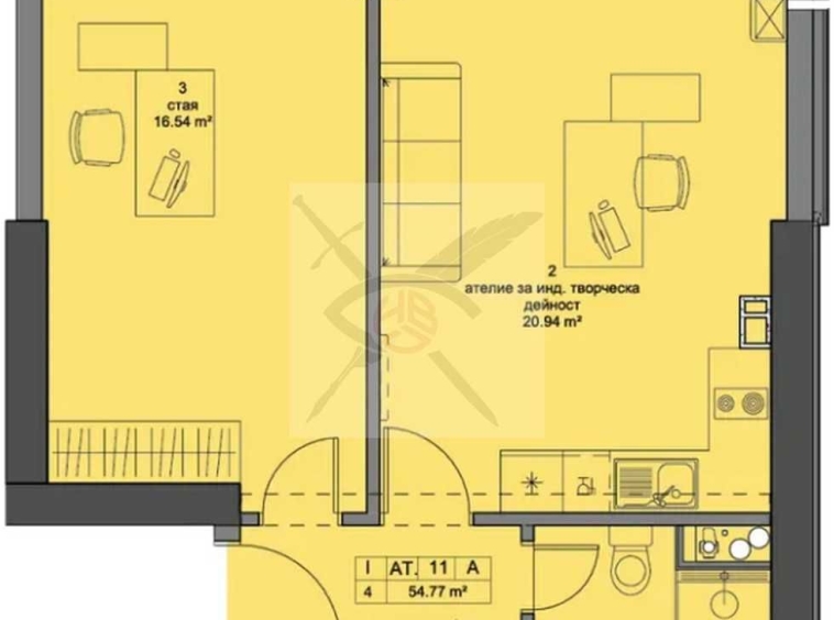 Двустаен апартамент в София, Кръстова вада - 64 кв.м за 2811 €/кв.м - Снимка #1