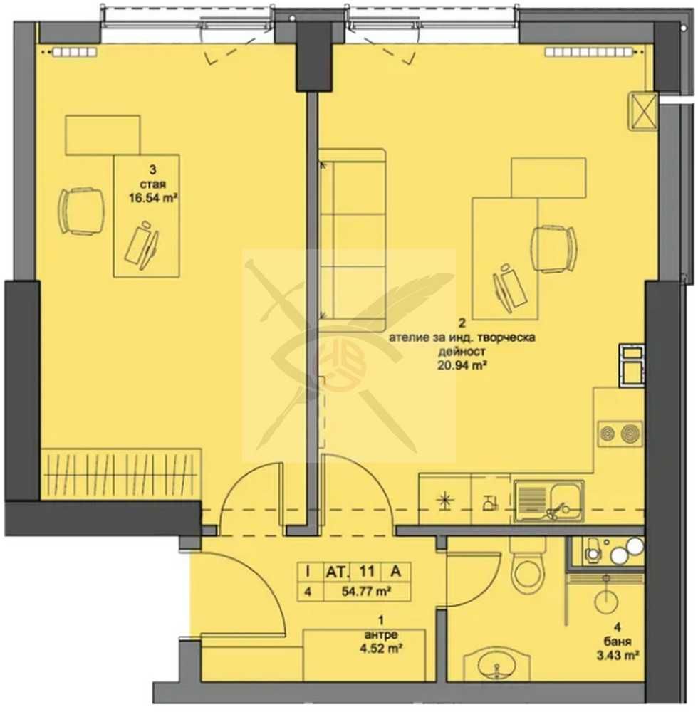 Двустаен апартамент в София, Кръстова вада - 64 кв.м за 2811 €/кв.м - Снимка #1