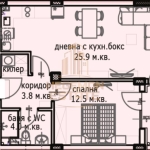 Двустаен апартамент в Варна, Кайсиева градина - 69 кв.м за 1422 €/кв.м - Снимка #1