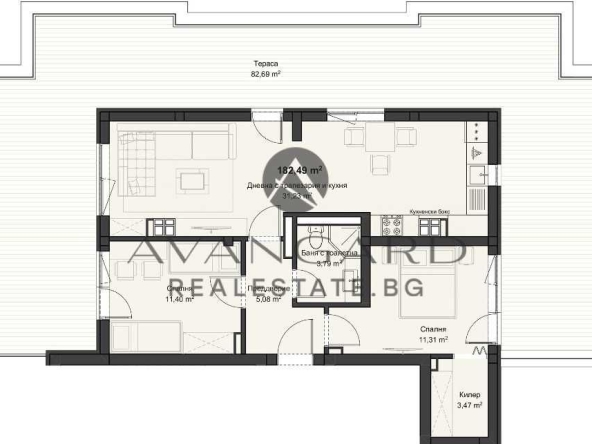 Тристаен апартамент в Пловдив, Кючук Париж - 215 кв.м за 1049 €/кв.м - Снимка #1