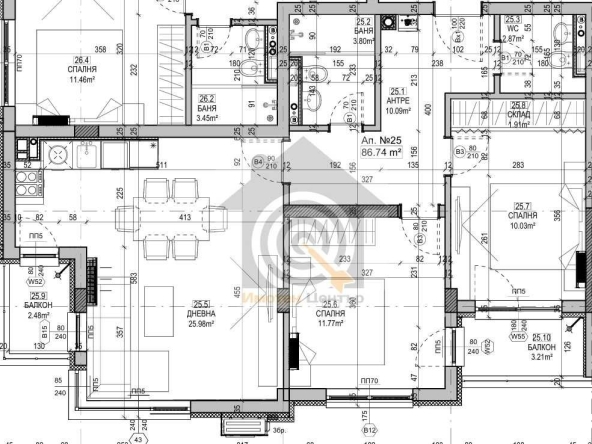 Тристаен апартамент в София, Манастирски ливади - 106 кв.м за 1525 €/кв.м - Снимка #1