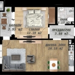 Двустаен апартамент в Пловдив, Беломорски - 65 кв.м за 612 €/кв.м - Снимка #1