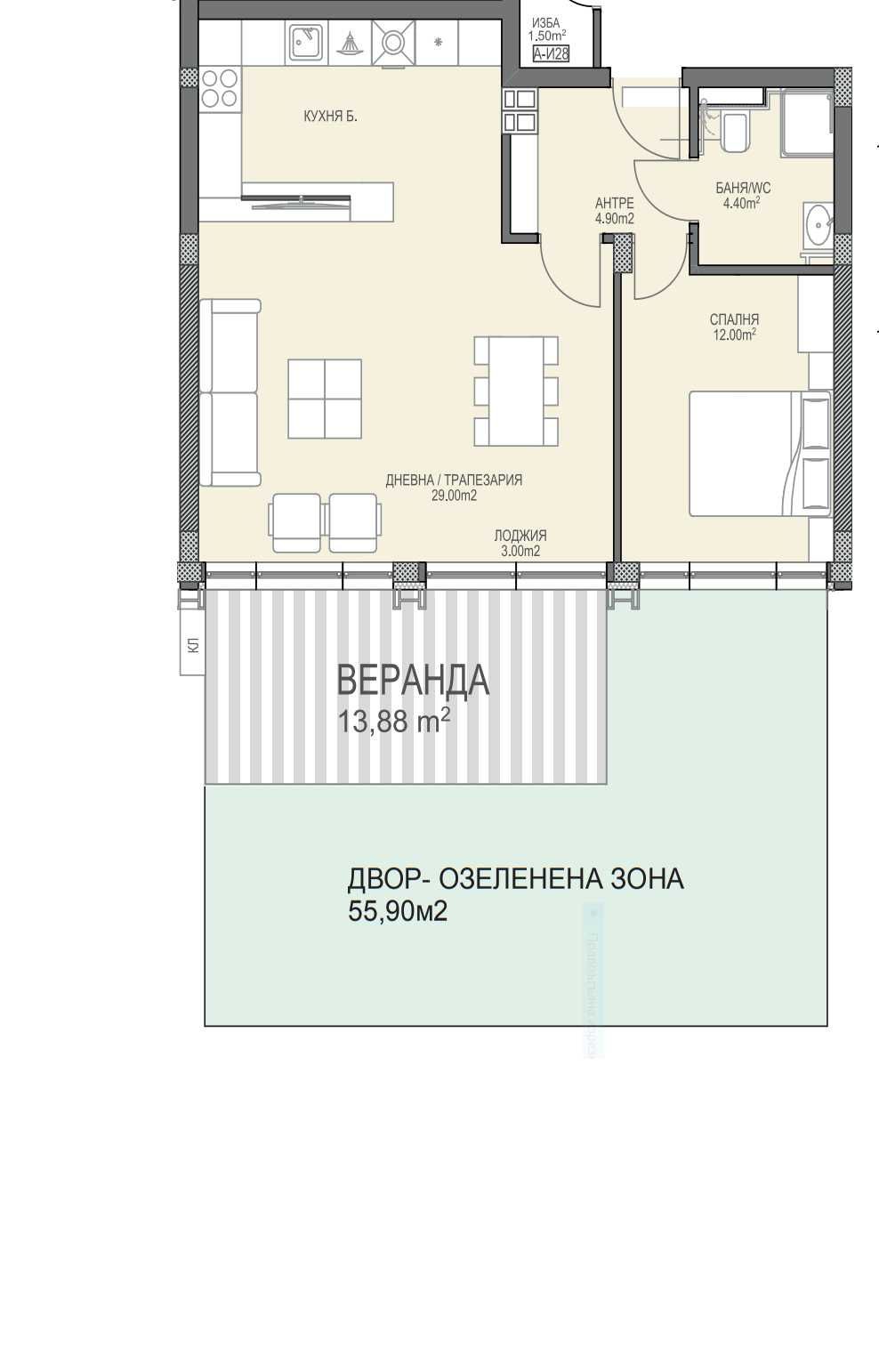 Двустаен апартамент в Пловдив, Христо Смирненски - 79 кв.м за 1855 €/кв.м - Снимка #1