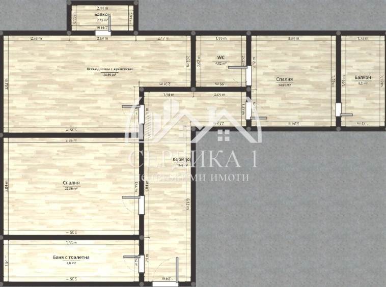 Тристаен апартамент в София, Студентски град - 123 кв.м за 2236 €/кв.м - Снимка #1