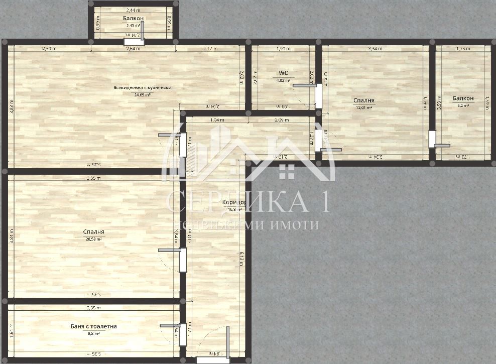 Тристаен апартамент в София, Студентски град - 123 кв.м за 2236 €/кв.м - Снимка #1