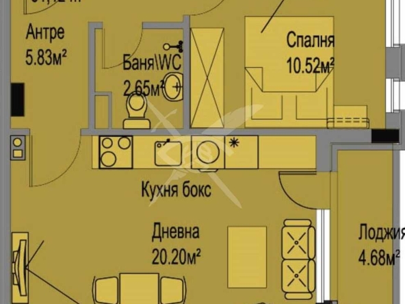 Двустаен апартамент в Бургас, Меден рудник - зона А - 62 кв.м за 879 €/кв.м - Снимка #1