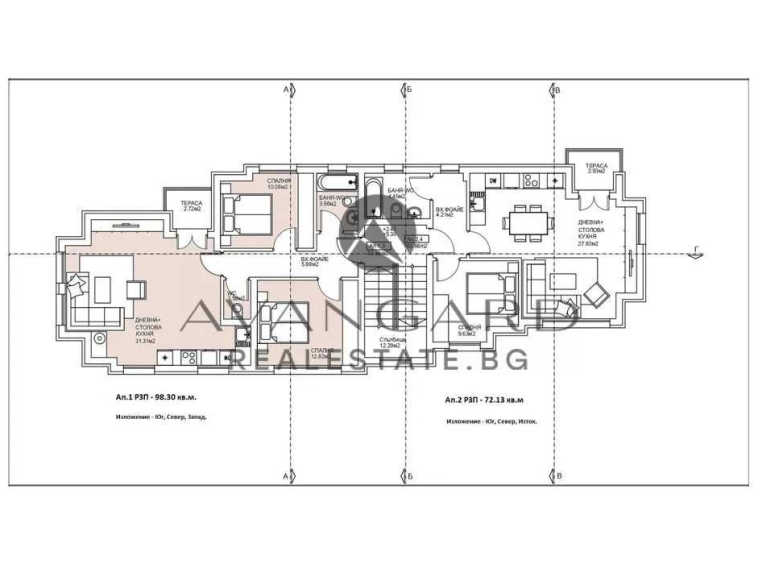 Тристаен апартамент в Пловдив, Беломорски - 98 кв.м за 1449 €/кв.м - Снимка #1