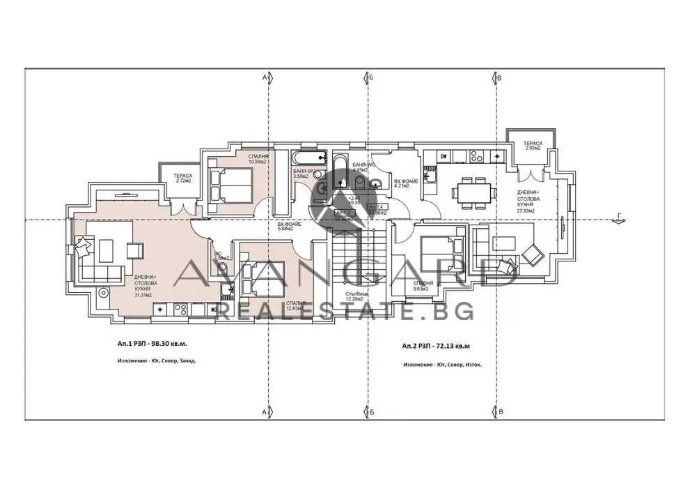 Тристаен апартамент в Пловдив, Беломорски - 98 кв.м за 1449 €/кв.м - Снимка #1