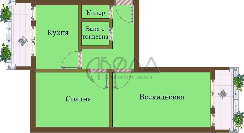Двустаен апартамент в София, Хаджи Димитър - 60 кв.м за 2000 €/кв.м - Снимка #1