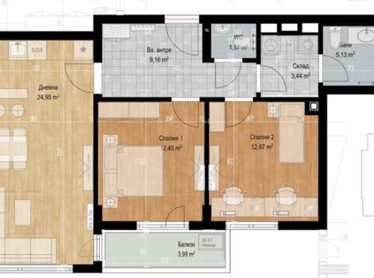 Дава се под наем Тристаен апартамент в София, Младост 4 - 105 кв.м за 209980 € - Снимка #1