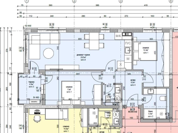 Тристаен апартамент в Стара Загора, Железник - център - 103 кв.м за 461 €/кв.м - Снимка #1