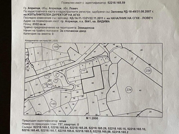 Парцел в Търговище, Вароша - 2322 кв.м за 3 €/кв.м - Снимка #1