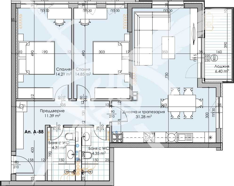 Тристаен апартамент в Пловдив, Кършияка - 121 кв.м за 1800 €/кв.м - Снимка #1