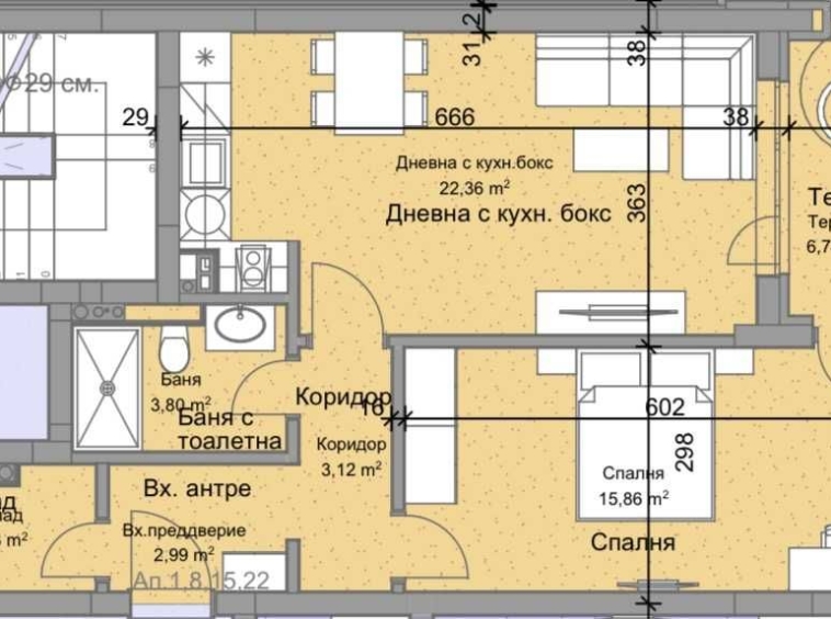 Двустаен апартамент в Пловдив, Въстанически - 81 кв.м за 1359 €/кв.м - Снимка #1