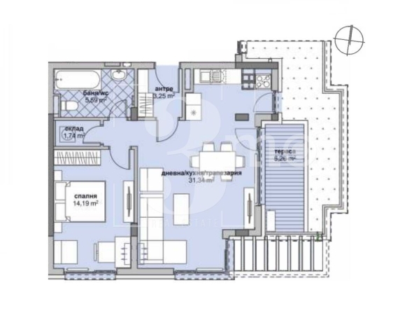 Двустаен апартамент в София, Люлин 6 - 88 кв.м за 1494 €/кв.м - Снимка #1