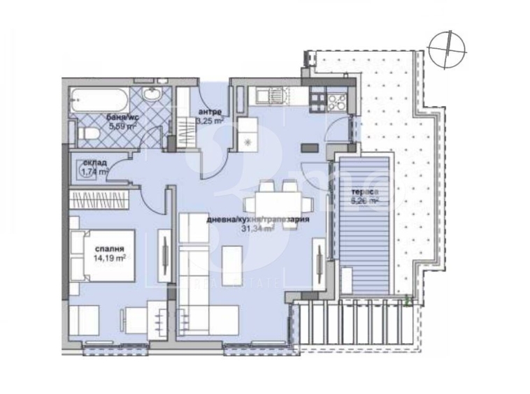 Двустаен апартамент в София, Люлин 6 - 88 кв.м за 1494 €/кв.м - Снимка #1