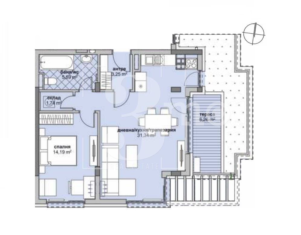 Двустаен апартамент в София, Люлин 6 - 88 кв.м за 1494 €/кв.м - Снимка #1