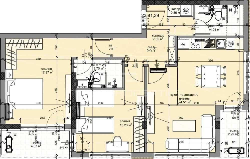 Тристаен апартамент в Пловдив, Кючук Париж - 112 кв.м за 1200 €/кв.м - Снимка #1