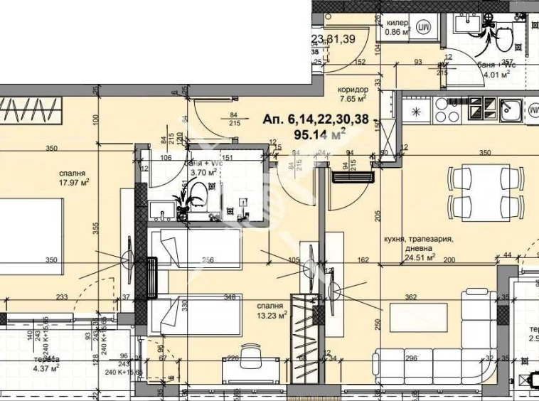 Тристаен апартамент в Пловдив, Кючук Париж - 112 кв.м за 1206 €/кв.м - Снимка #1