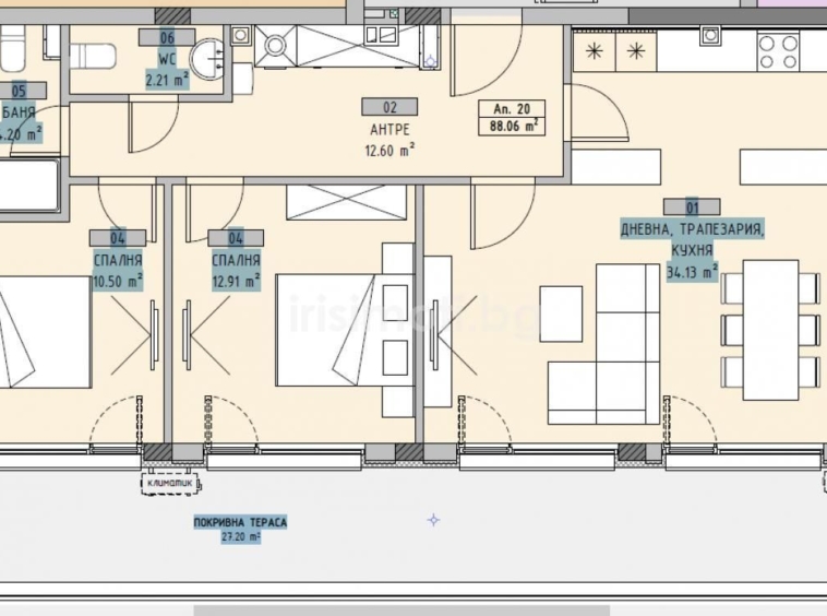 Двустаен апартамент в София, Малинова долина - 104 кв.м за 1259 €/кв.м - Снимка #6
