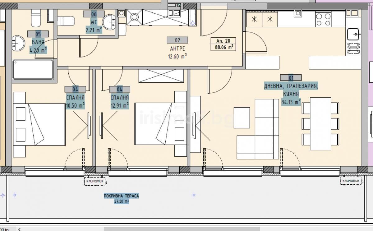 Двустаен апартамент в София, Малинова долина - 104 кв.м за 1259 €/кв.м - Снимка #6