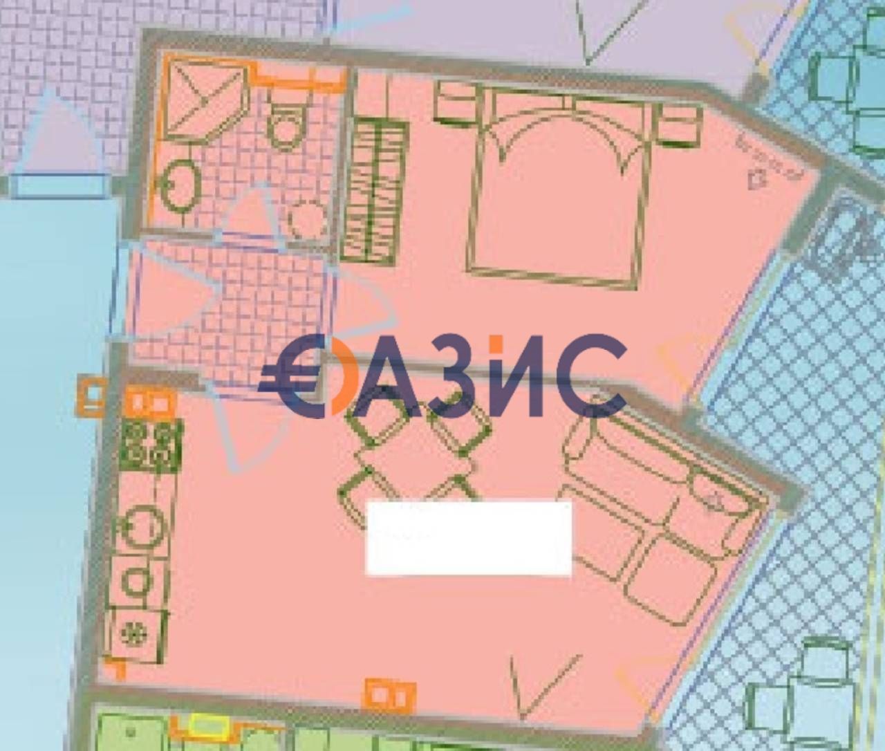 Двустаен апартамент в Бургас, Сарафово - 65 кв.м за 1124 €/кв.м - Снимка #1