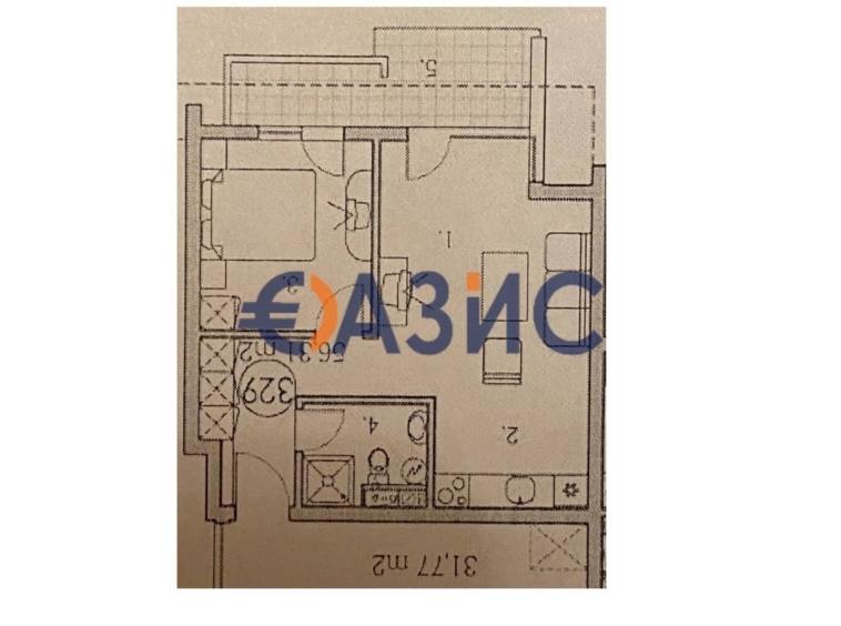 Двустаен апартамент в к.к. Слънчев бряг - 64 кв.м за 782 €/кв.м - Снимка #13