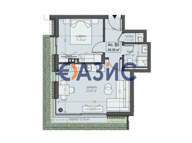 Двустаен апартамент в Бургас, Сарафово - 64 кв.м за 1007 €/кв.м - Снимка #8