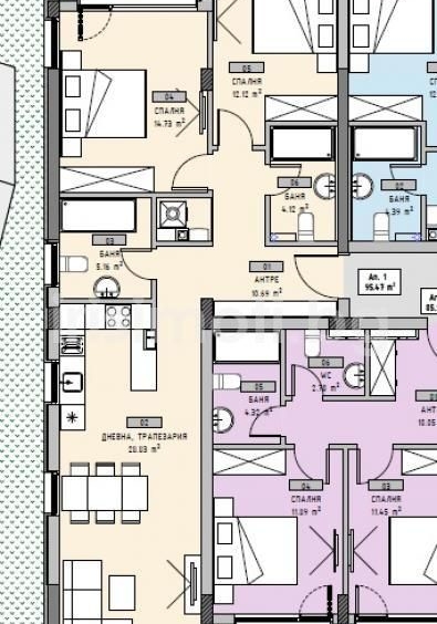 Тристаен апартамент в София, Малинова долина - 111 кв.м за 1341 €/кв.м - Снимка #4