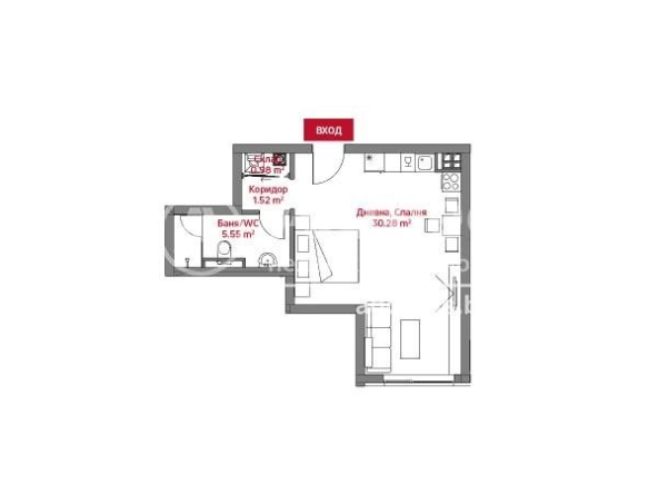 Едностаен апартамент в София, Манастирски ливади - 51 кв.м за 1491 €/кв.м - Снимка #1