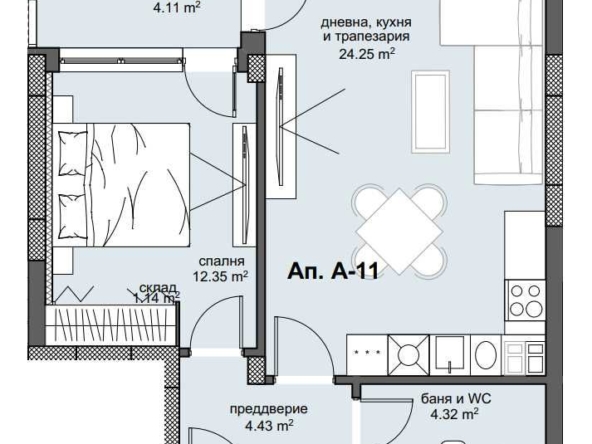 Двустаен апартамент в Пловдив, Христо Смирненски - 68 кв.м за 950 €/кв.м - Снимка #1