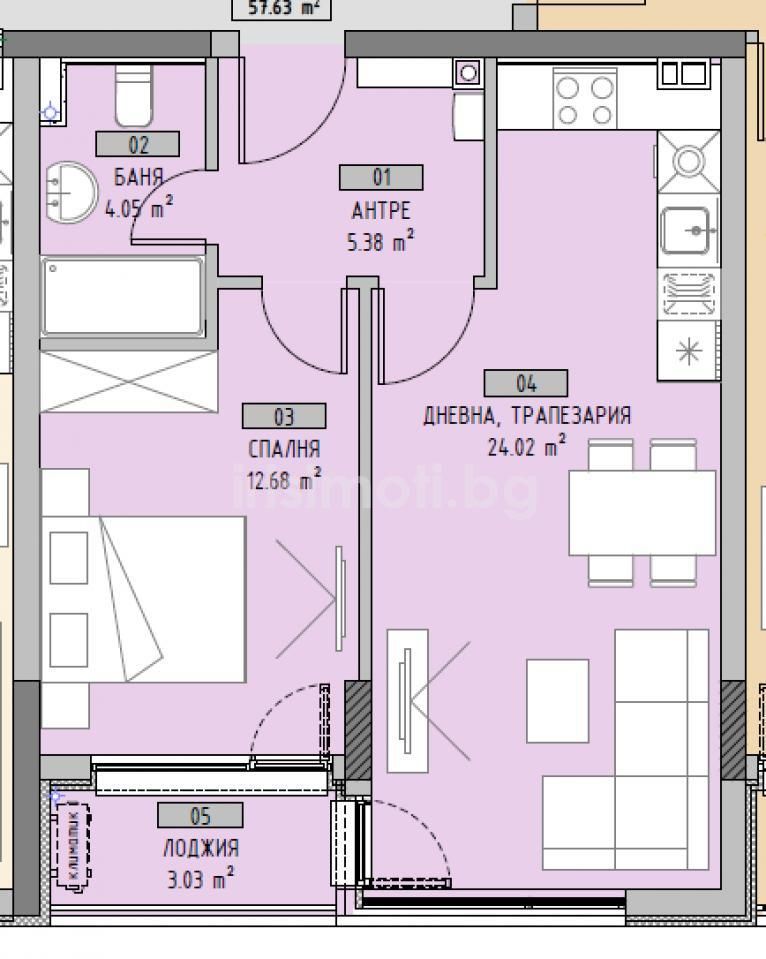 Двустаен апартамент в София, Малинова долина - 67 кв.м за 1273 €/кв.м - Снимка #6