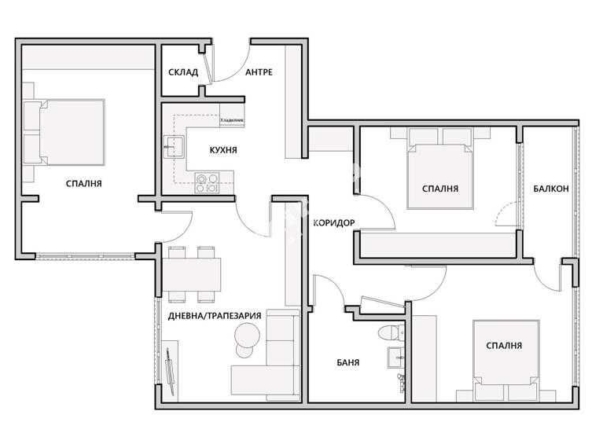 Четиристаен апартамент в София, Младост 4 - 94 кв.м за 1383 €/кв.м - Снимка #1