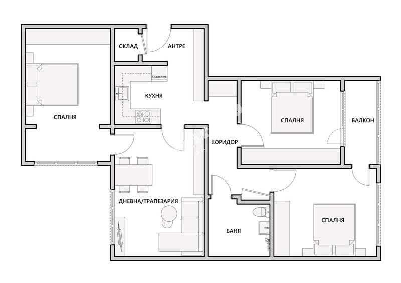 Четиристаен апартамент в София, Младост 4 - 94 кв.м за 1383 €/кв.м - Снимка #1
