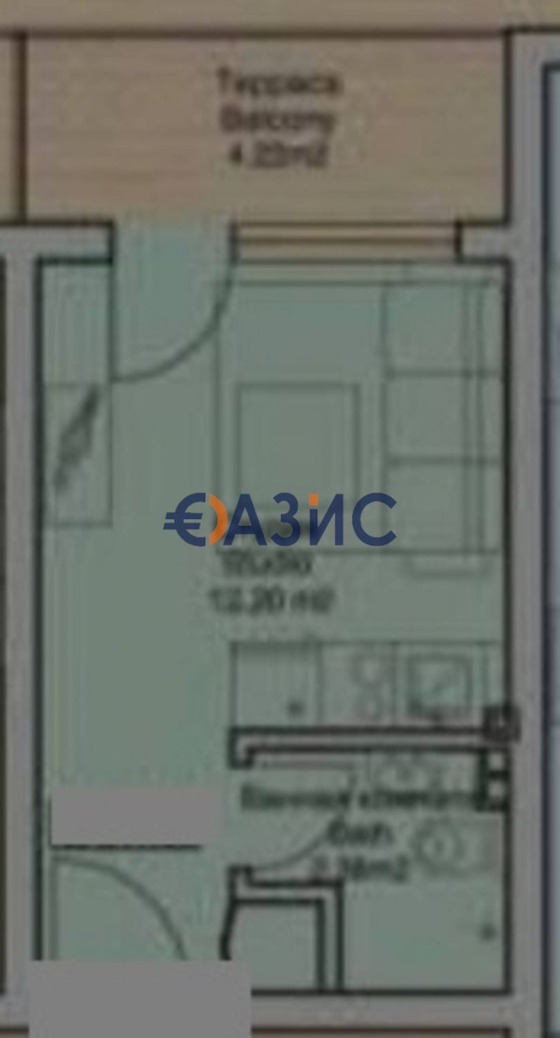 Едностаен апартамент в к.к. Слънчев бряг - 31 кв.м за 613 €/кв.м - Снимка #15