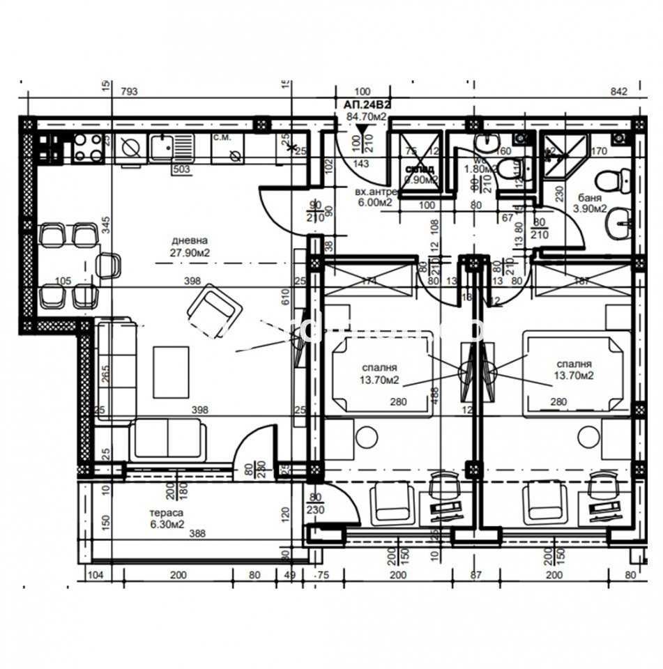 Тристаен апартамент в Пловдив, Кючук Париж - 100 кв.м за 765 €/кв.м - Снимка #5